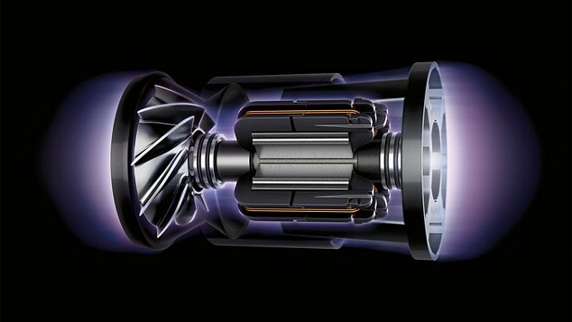 Nahaufnahme des Dyson Digitalen Motors V10