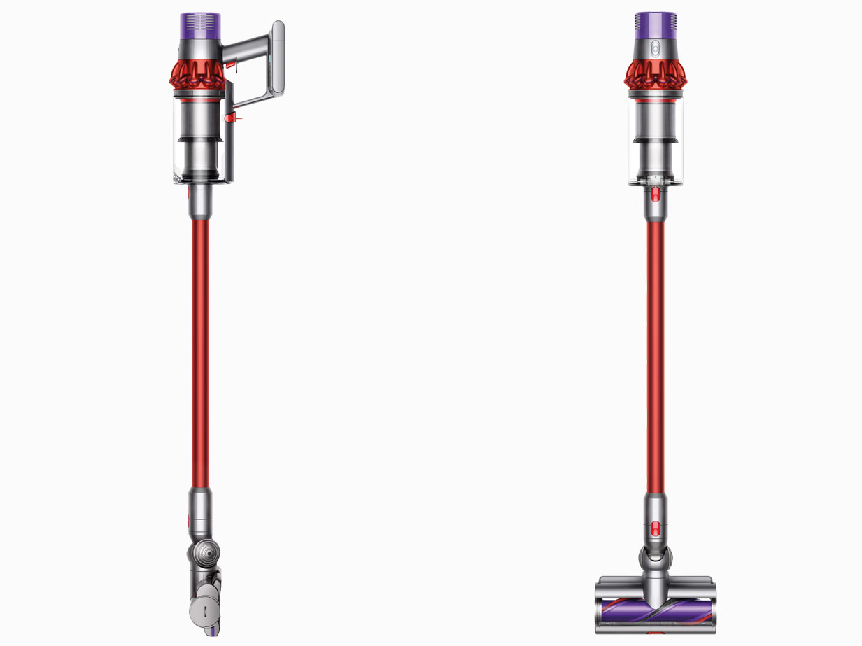 Dyson Cyclone V10 Animal Staubsauger in der Vorder- und Seitenansicht