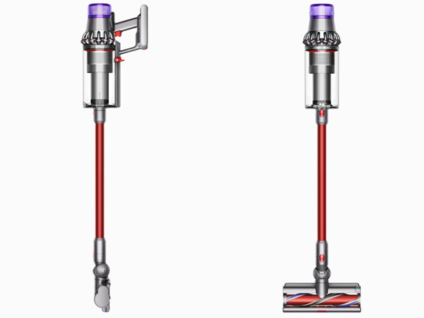 Dyson V11 Outsize Nickel Red Front and Side View Dyson V11 Outsize Nickel Red Front and Side View