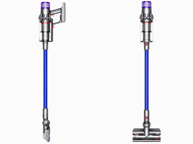 Dyson V11 Torque Drive cordless stick vacuum side and front view