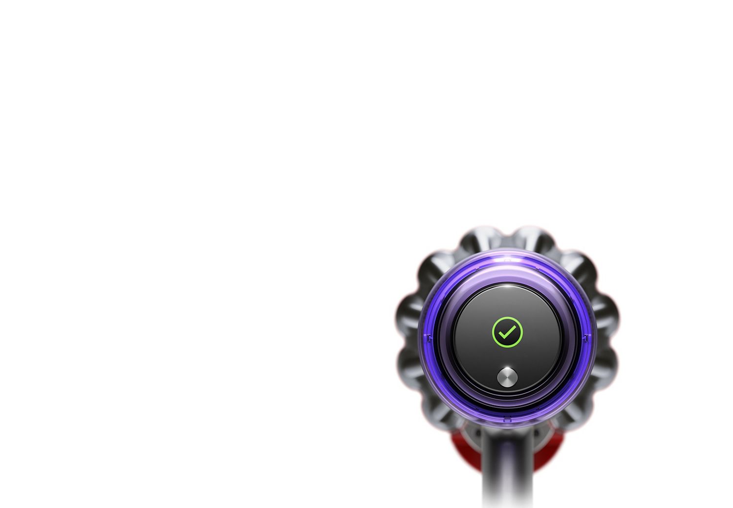 Dyson V11™ vacuum LCD screen showing tick symbol Dyson V11™ vacuum LCD screen showing tick symbol