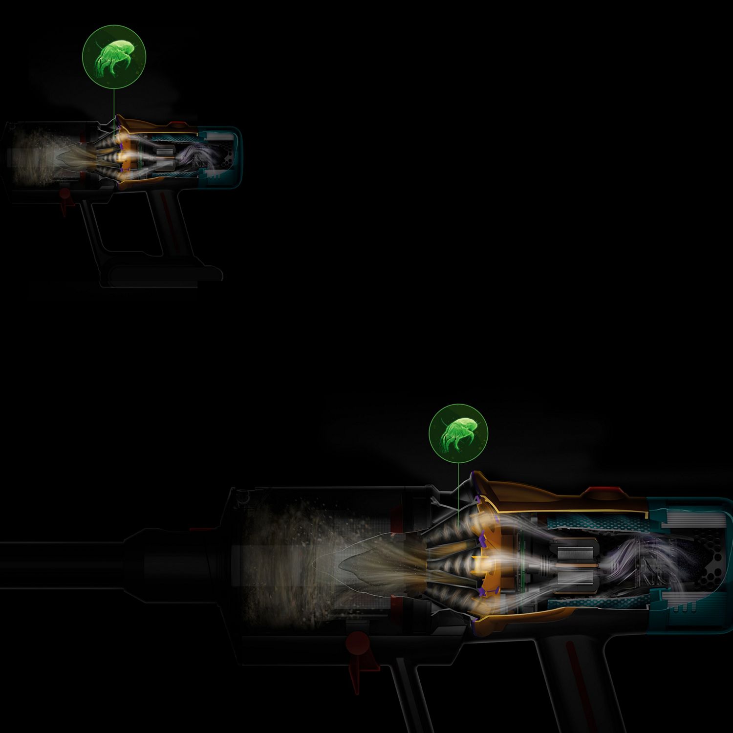 Querschnitt Zyklone Staubsauger Dyson V12™