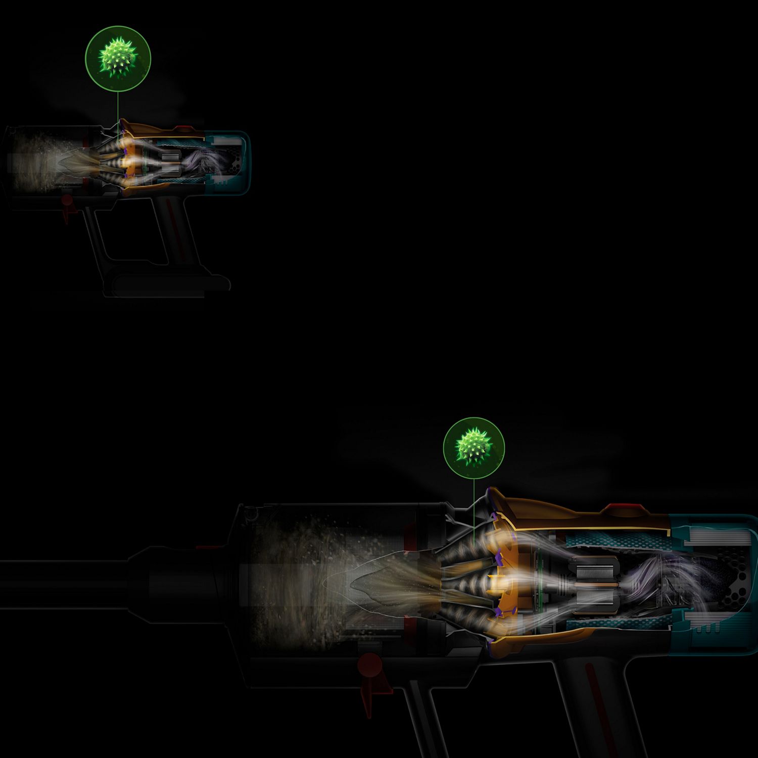 Querschnitt Vormotorfilter Staubsauger Dyson V12™