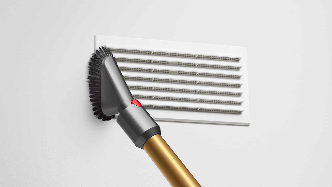 Cabeça de limpeza Laser Slim Fluffy revelando o pó