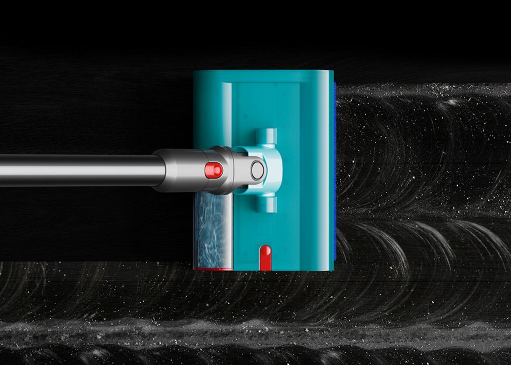 The Dyson Submarine™ wet roller head is engineered to work with clean water from start to finish and extract dirt from hard floors. Leaving your surfaces with a streak-free finish. 