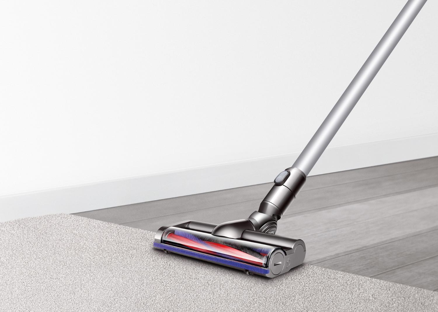 Cleaner head on floor
