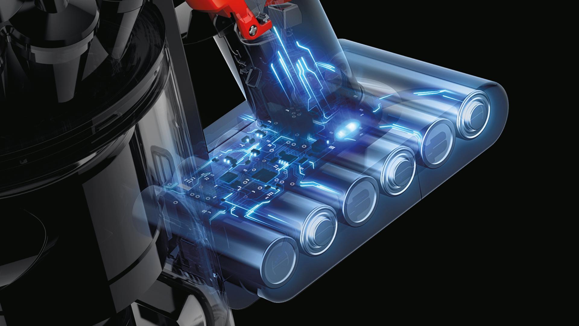 Close-up of the Dyson digital motor V8