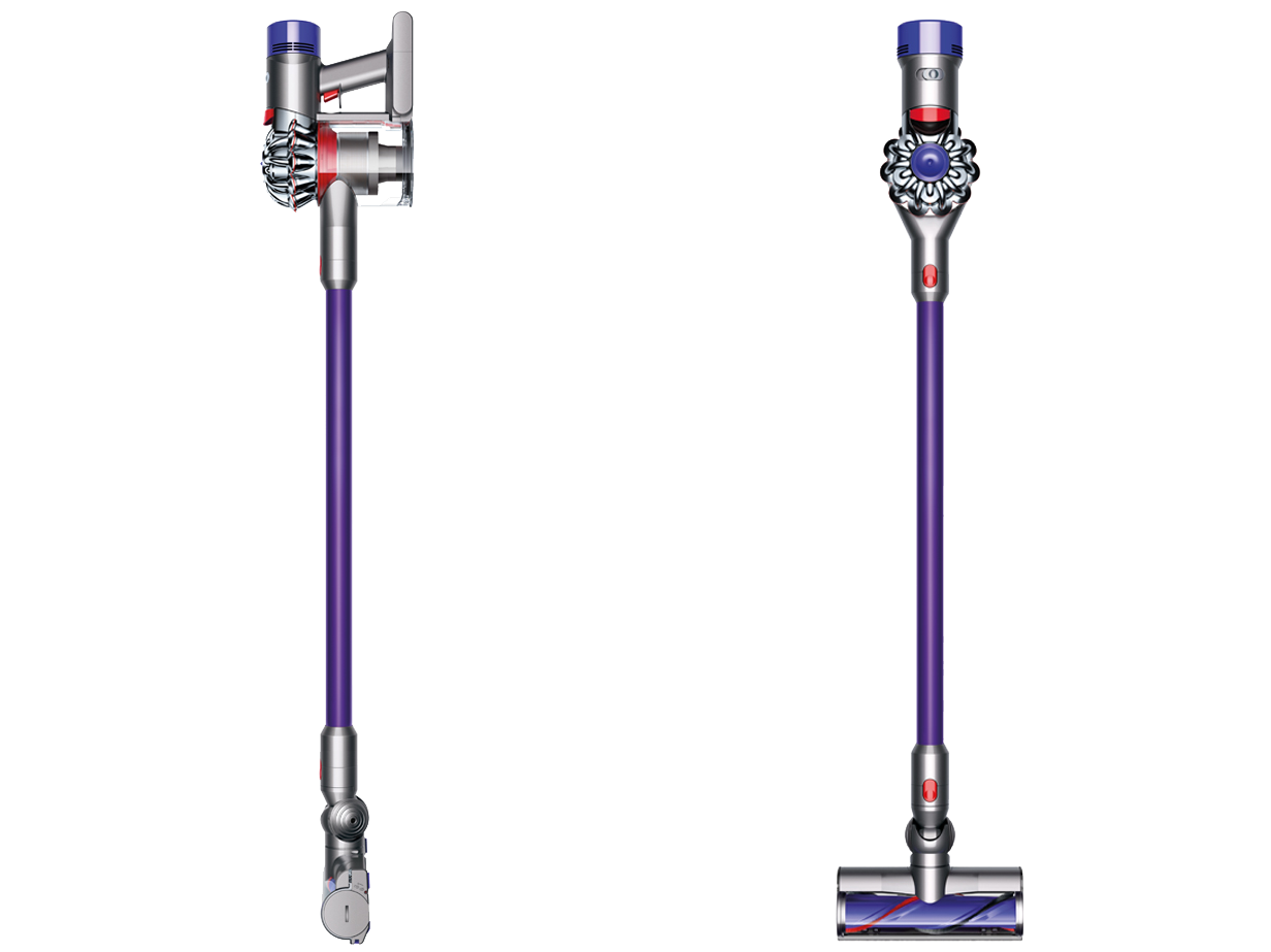 Vista frontal y lateral de la Dyson V8 Origin
