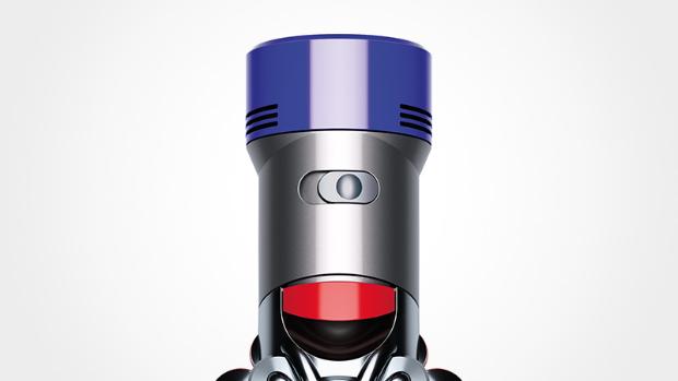 Close-up of Dyson V8 Absolute vacuum power mode switch