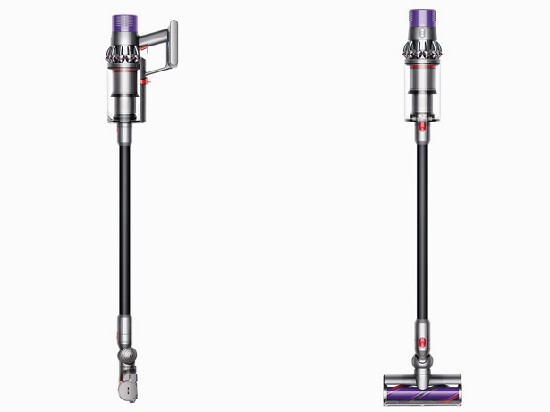 Dyson Cyclone V10 Animal Staubsauger in der Vorder- und Seitenansicht