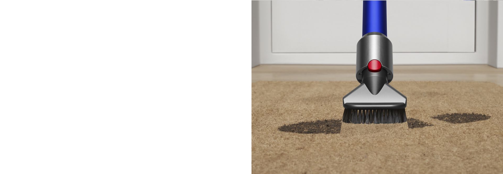 Dyson V11 Stubborn Dirt Brush before and after mud