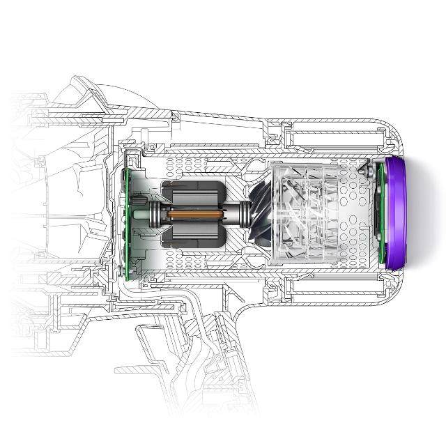 Dyson V9 digital motor cutaway diagram