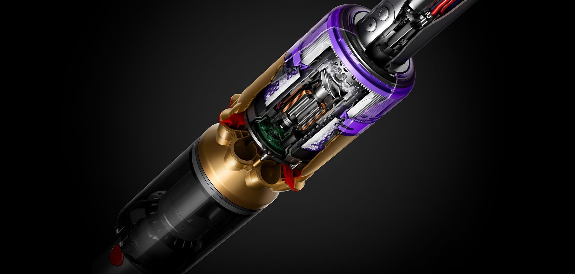 Dyson Hyperdymiumモーターの内部図