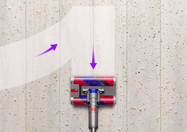 Soft roller cleaner head moving in all directions Soft roller cleaner head moving in all directions