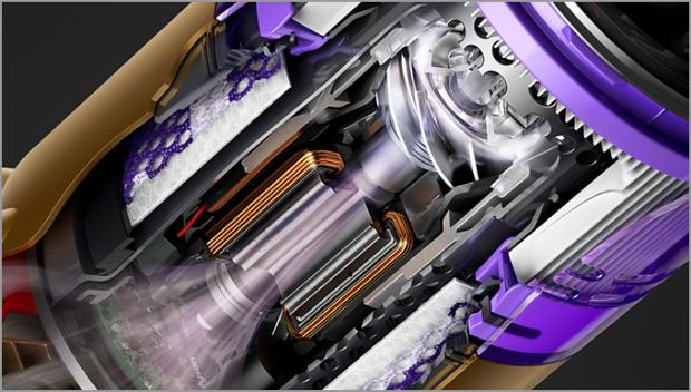 תמונת חתך של מנוע Dyson Hyperdymium