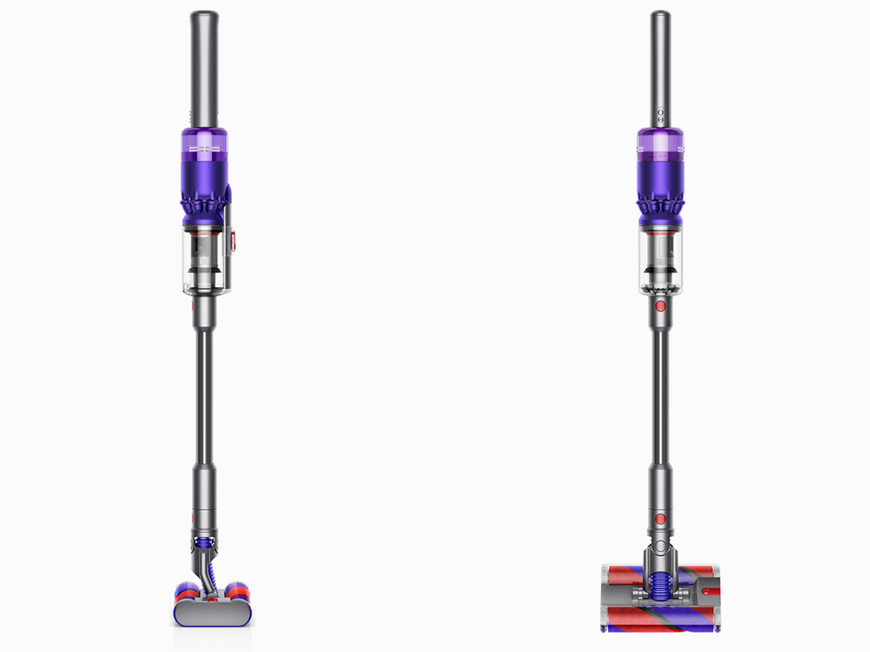 Dyson Omni-glide vacuum front and side views