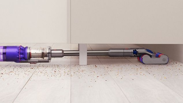 背の低い家具の下を掃除する、Dyson Omni-glideクリーナー