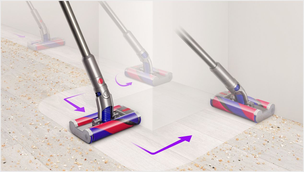 Dyson Omni-glide vacuum maneuvering around obstacles