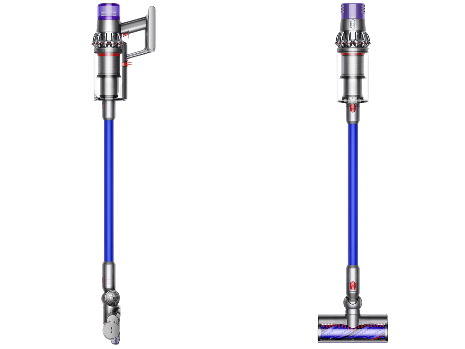 Dyson Cyclone V10 Allergy vacuum front and side view