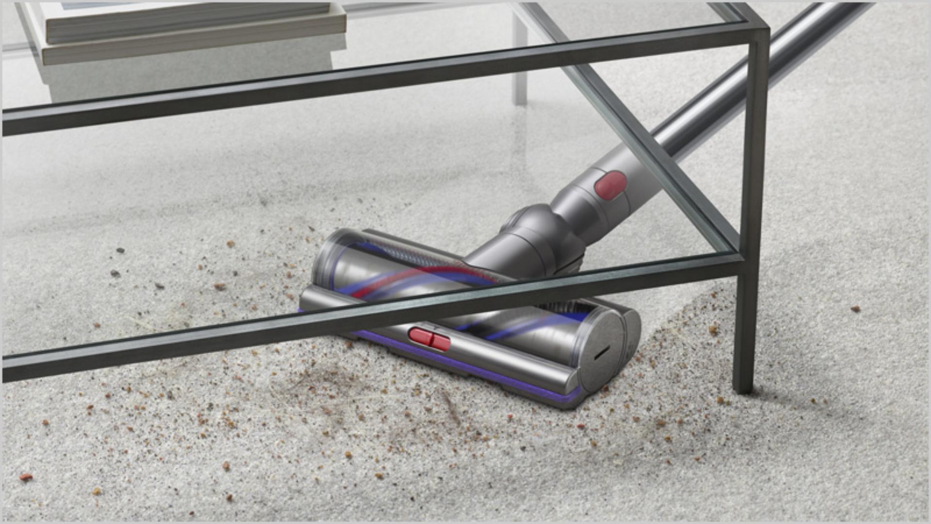 Dyson V15 Detect vacuum cleaning a floor