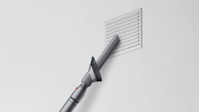 Long-reach wand on wall vent