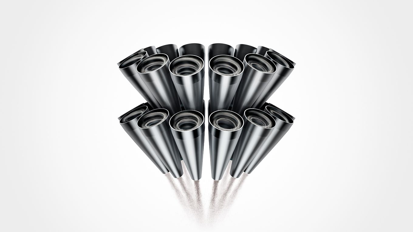 Vue éclatée détaillant les composants d’un Dyson 2 Tier Radial Root Cyclone™.