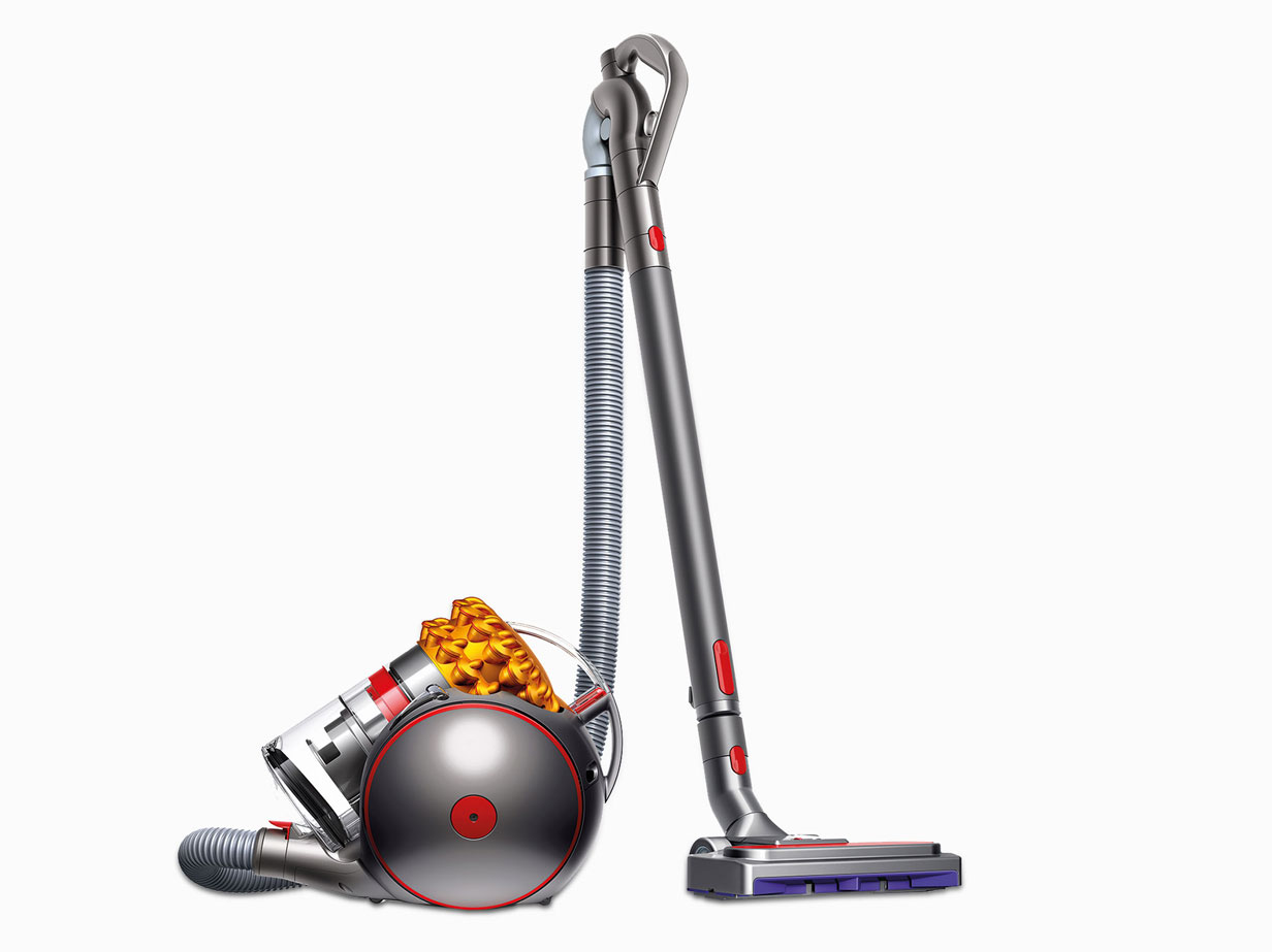 Dyson Cinetic Big Ball corded vacuum cleaner in side view