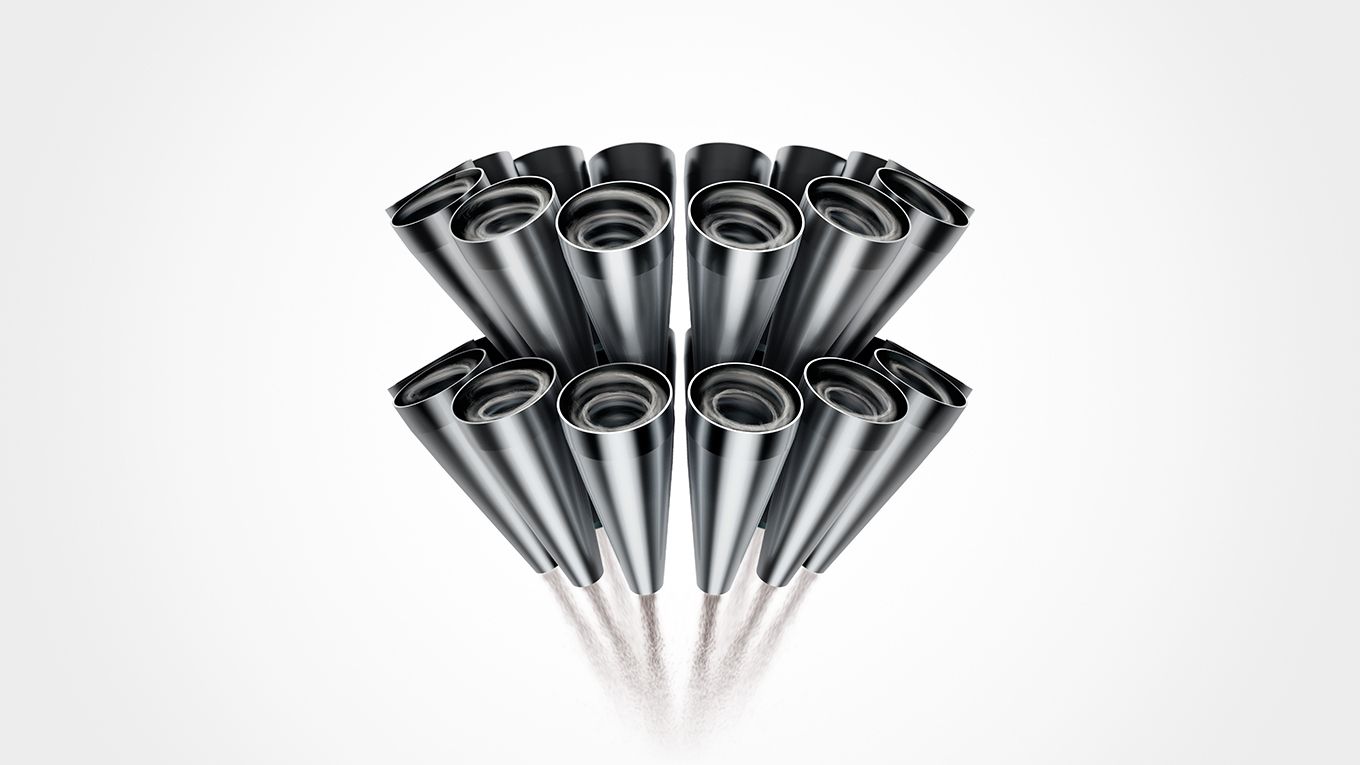 Vue &eacute;clat&eacute;e d&eacute;taillant les composants d&rsquo;un Dyson&nbsp;2&nbsp;Tier&nbsp;Radial&nbsp;Root&nbsp;Cyclone&trade;.