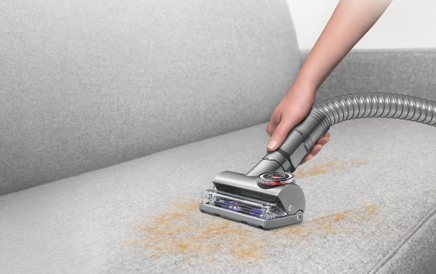 Cleaning hair from upholstery