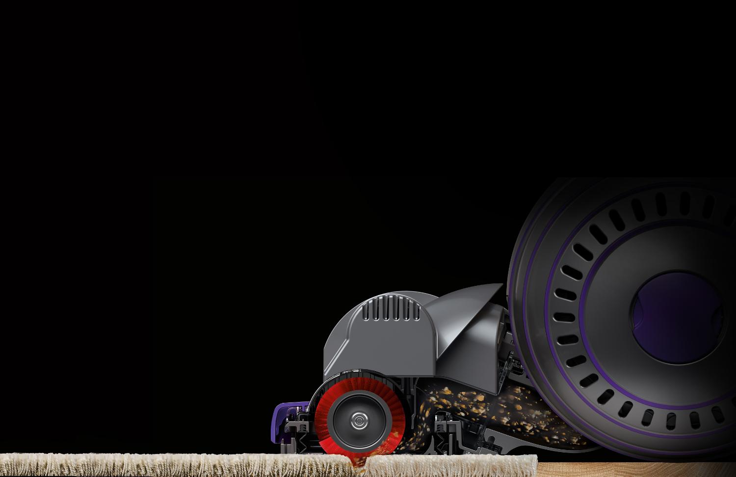 Side view of base on carpet