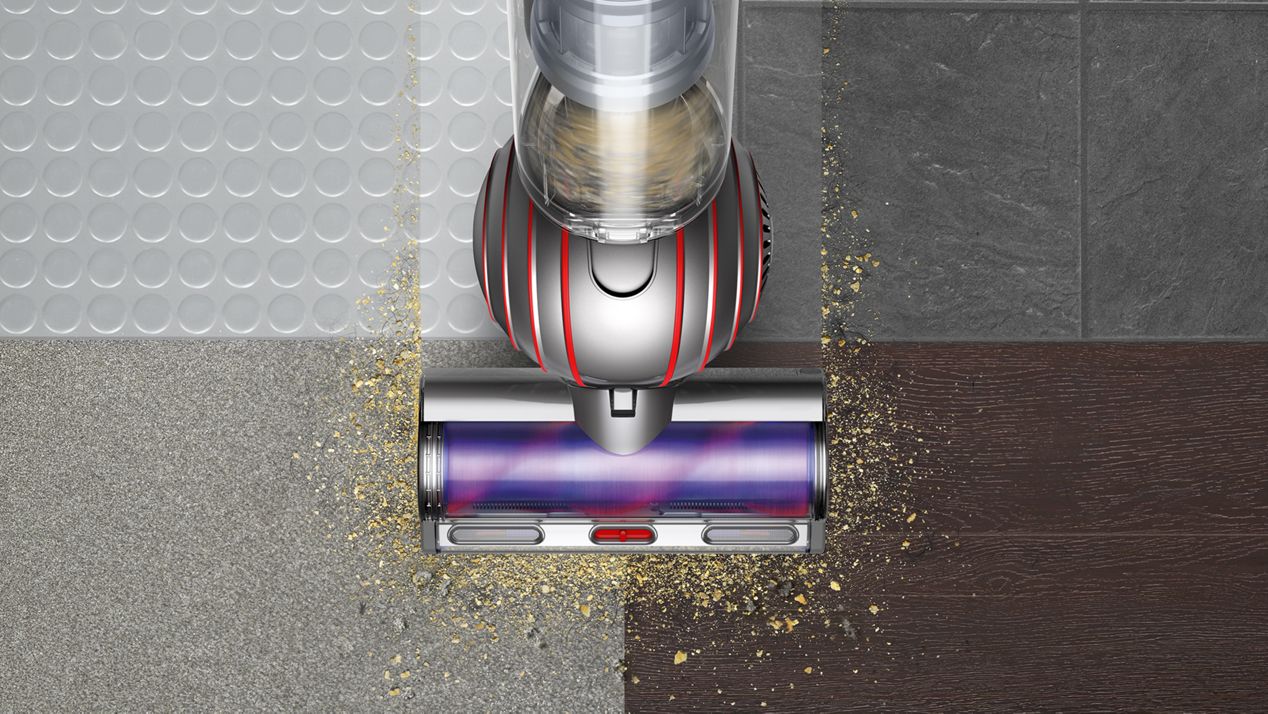 A Dyson ball animal cleaning different floor types