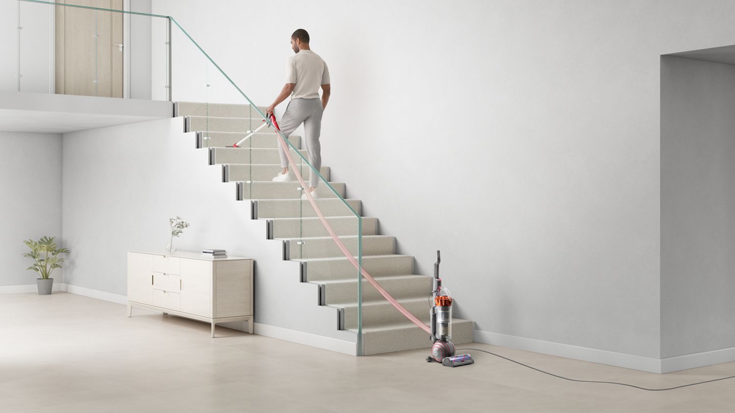 A Dyson ball animal 3 being used to clean stars with its extending hose