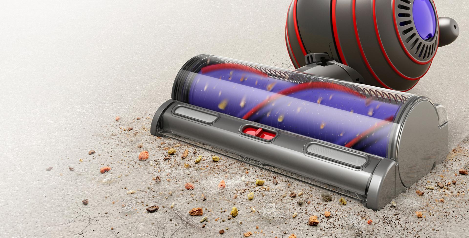 A Dyson Ball Animal vacuum cleaning a floor
