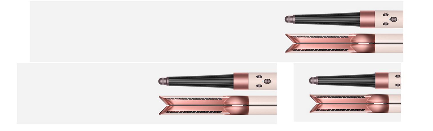 Dyson Airwrap ID multi-styler and dryer and Airstrait dryer and straightener.