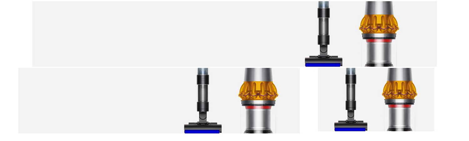 Dyson WashG1 wet floor cleaner and Dyson V15 Detect cordless vacuum.