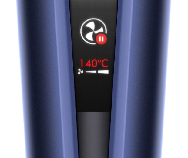 Close-up of the LCD screen.