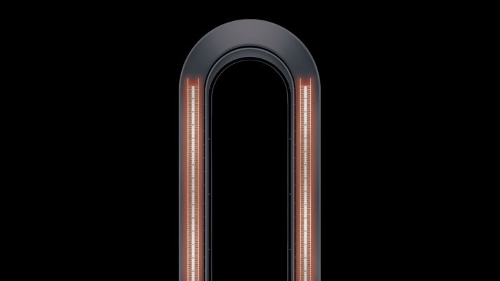 Graphics showing the ceramic plates in the loop amplifier of a Dyson fan heater.