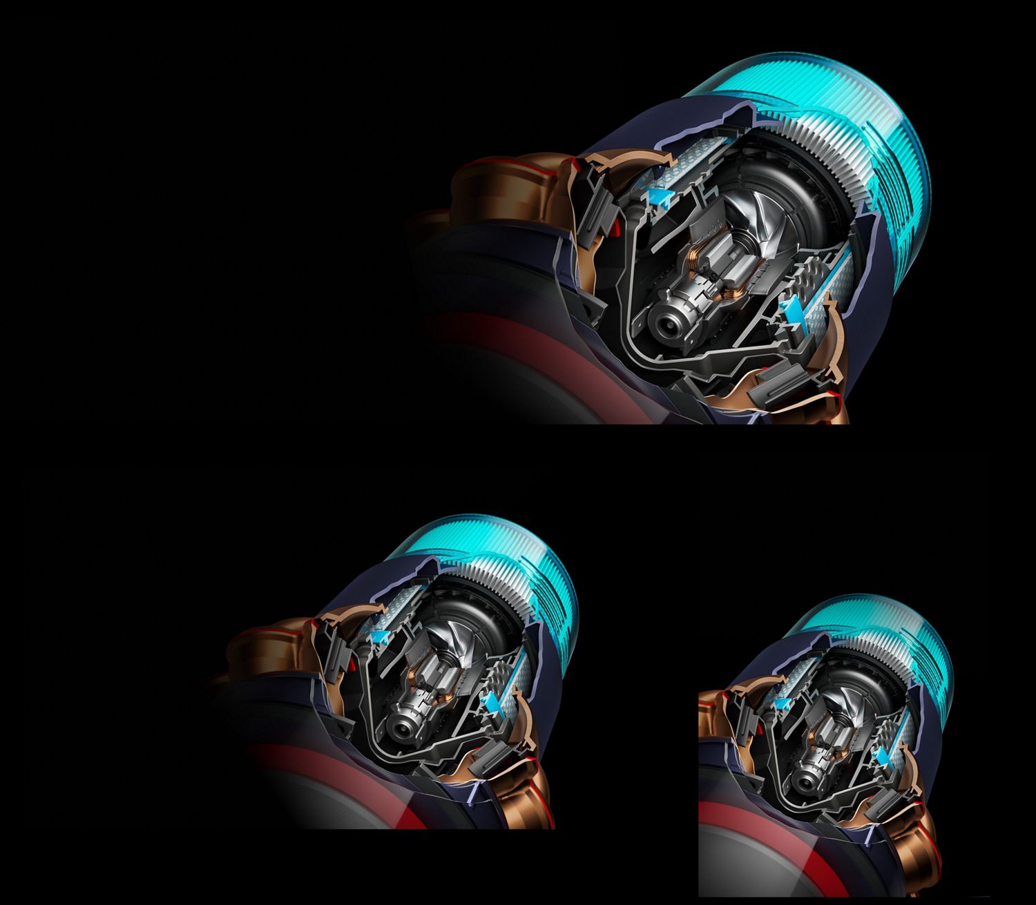 Close-up cutaway of the motor. Close-up cutaway of the motor.