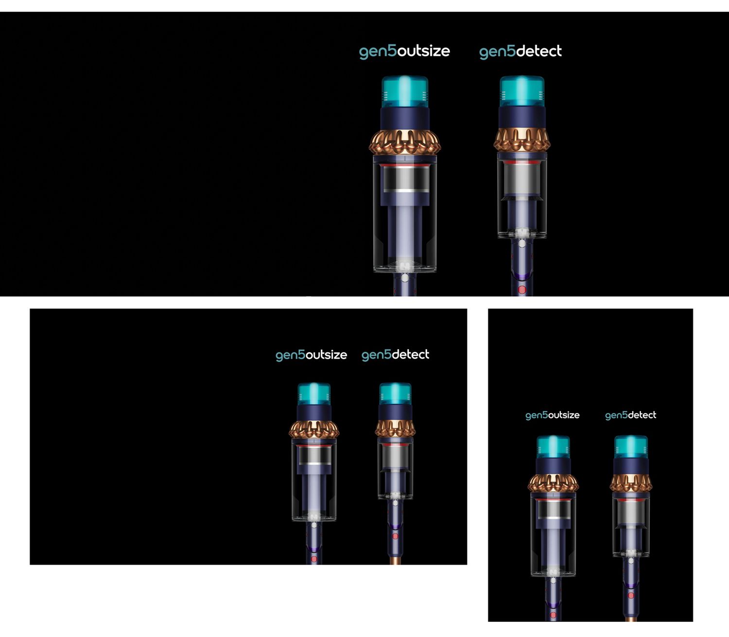 The Gen5outsize and Gen5detect bins next to each other to compare size. The Gen5outsize and Gen5detect bins next to each other to compare size.