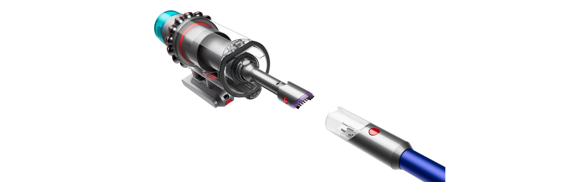 Dyson Gen5outsize changing from floor cleaning to handheld mode.