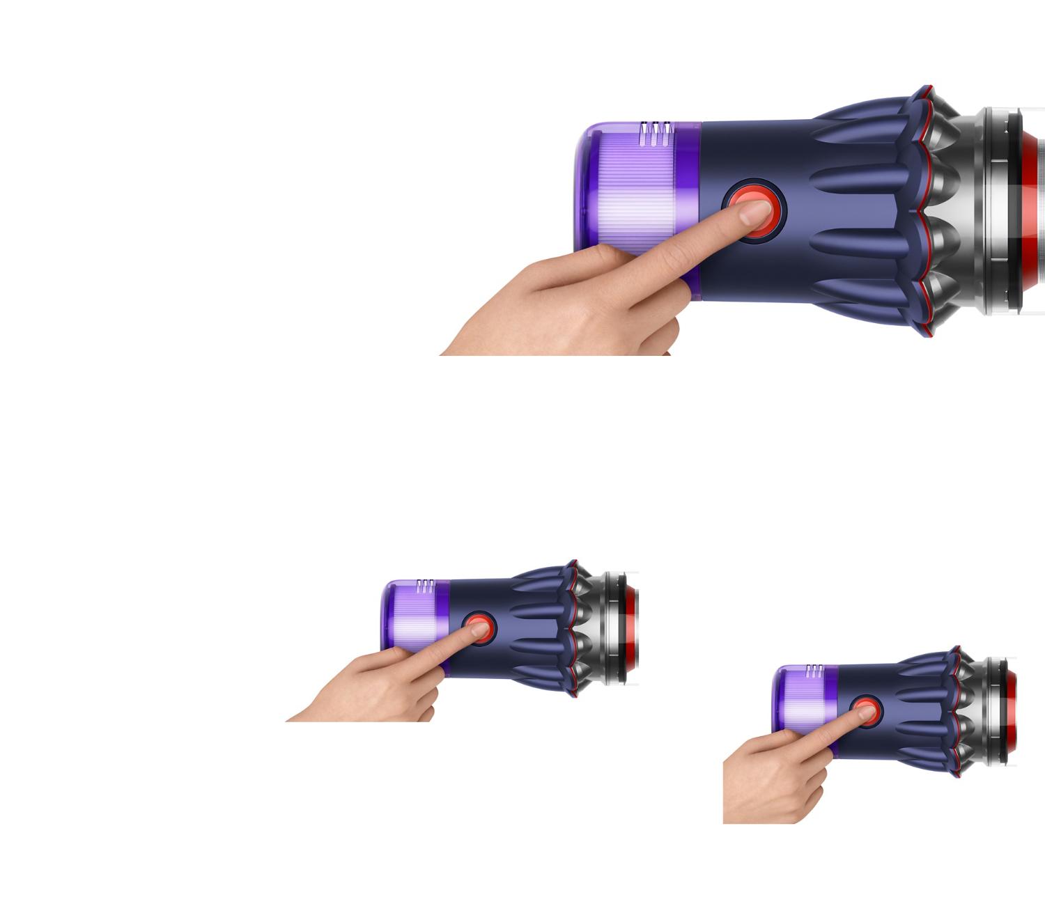 A close-up shot of the Dyson V12 Detect Slim vacuum.