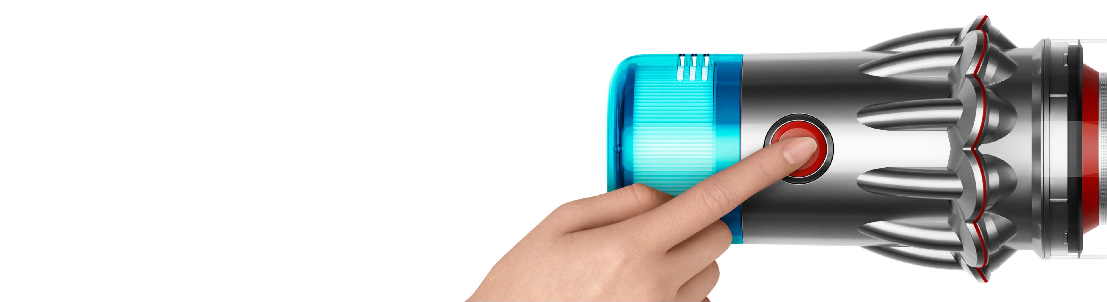 Close-up of the Dyson V12 Detect Slim vacuum cleaner.