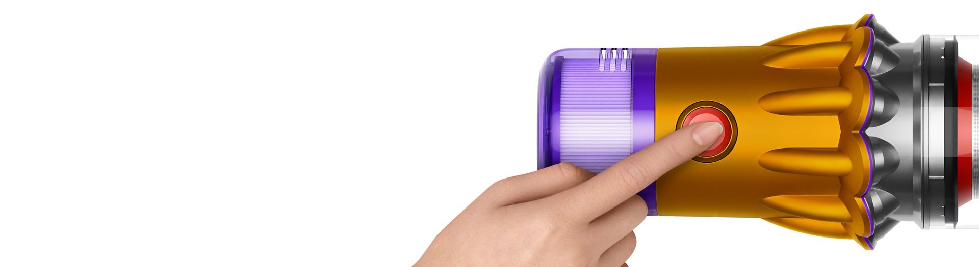 A close-up shot of the Dyson V12 Detect Slim vacuum.