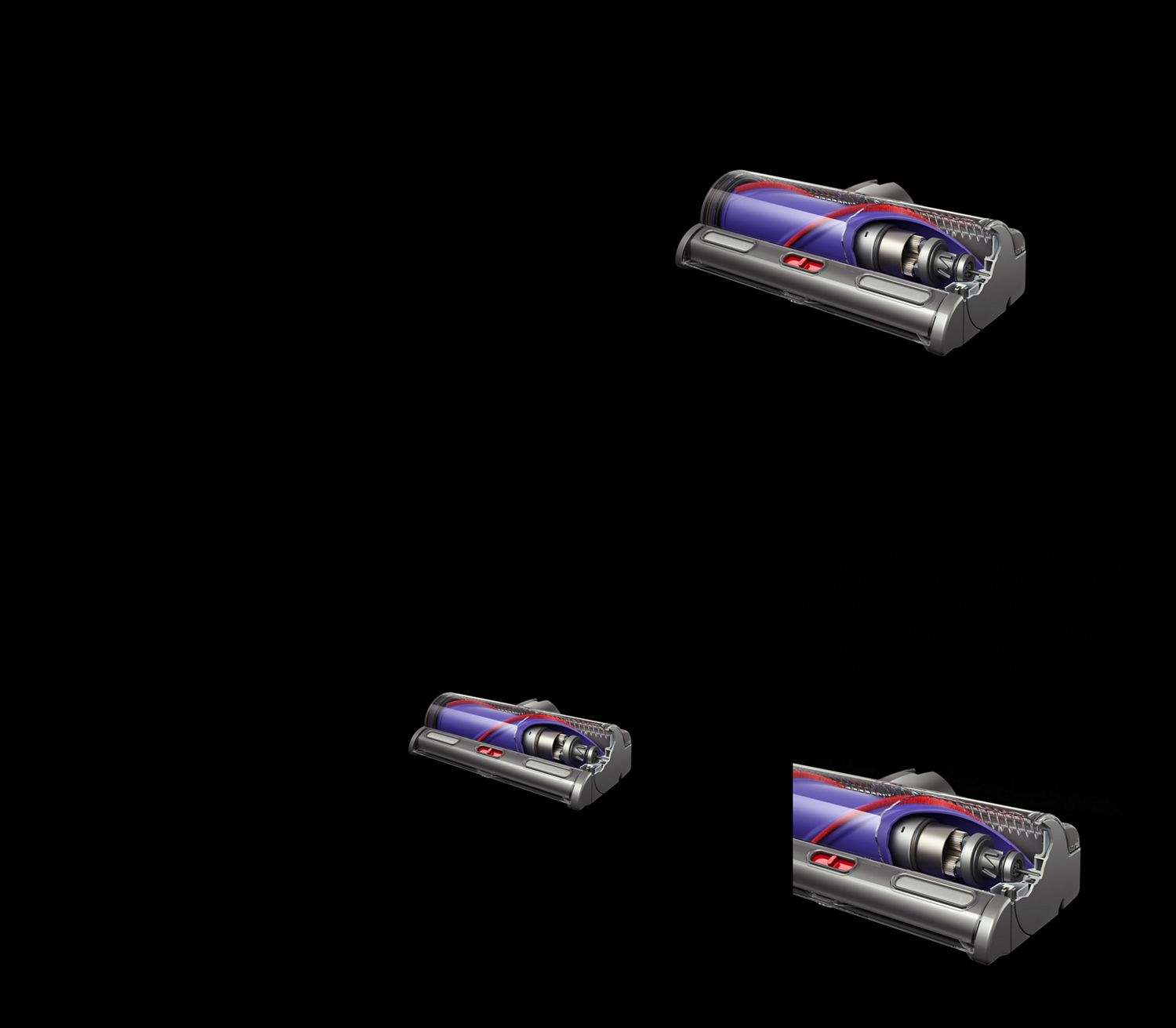 Close-up exploding view showing the purifier humidifier's different layers of filtration.