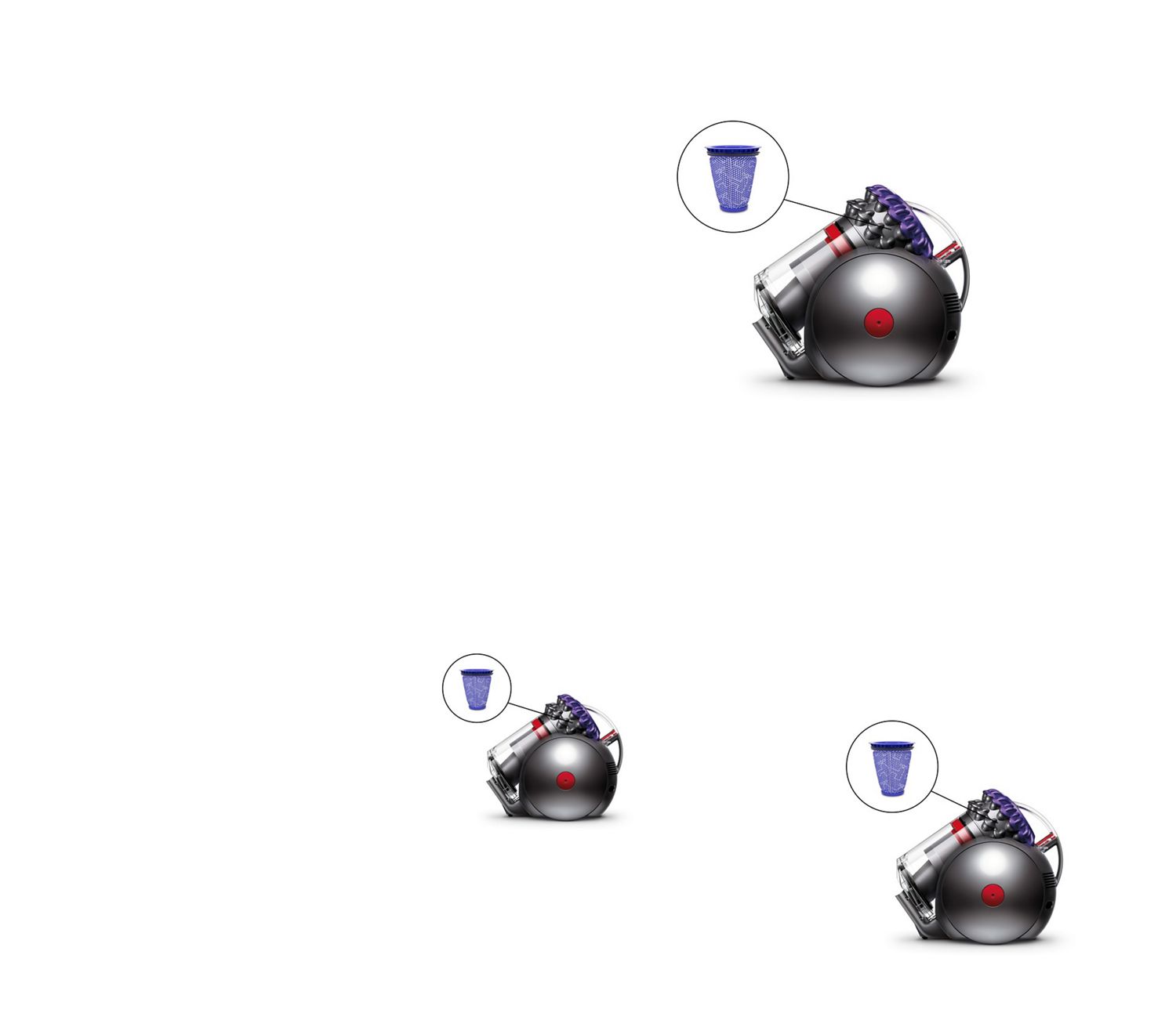 Un aspirateur vertical Dyson.