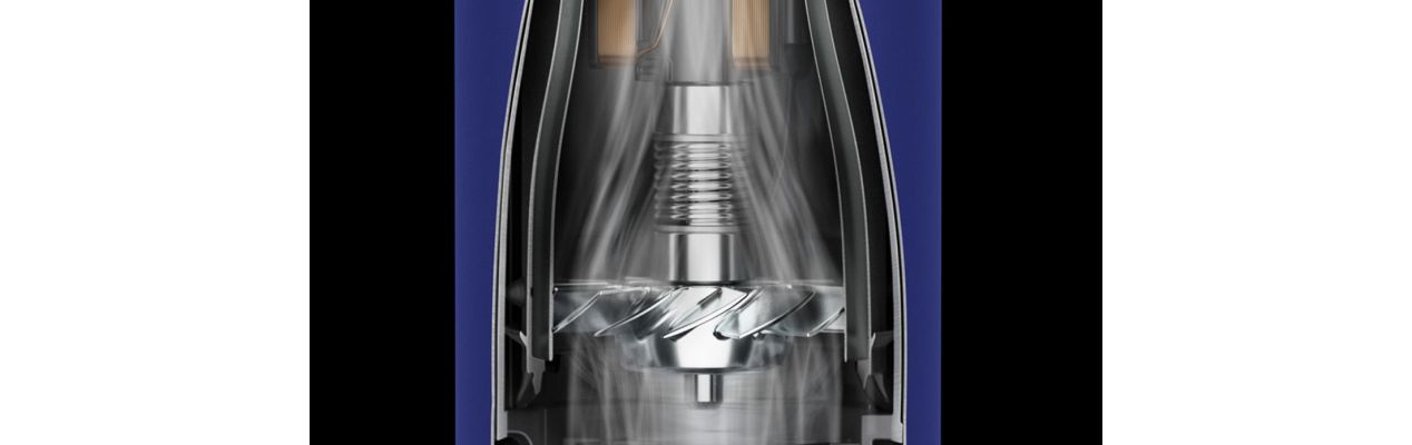Imagen tecnológica del motor Dyson Hyperdymium dentro del mango del secador Dyson Supersonic Nural