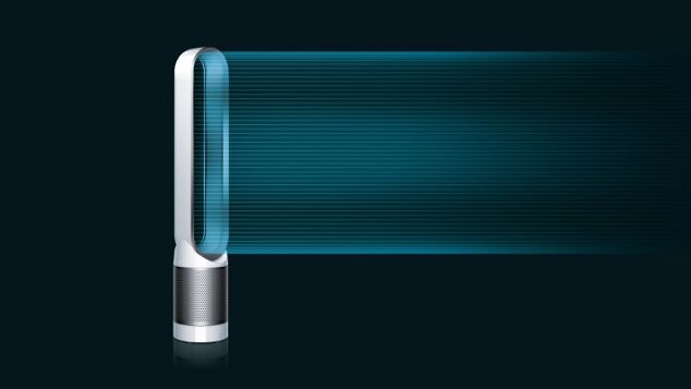 Ein Dyson Pure Cool Luftreiniger mit Air Multiplier Technologie für einen kraftvollen Luftstrom.