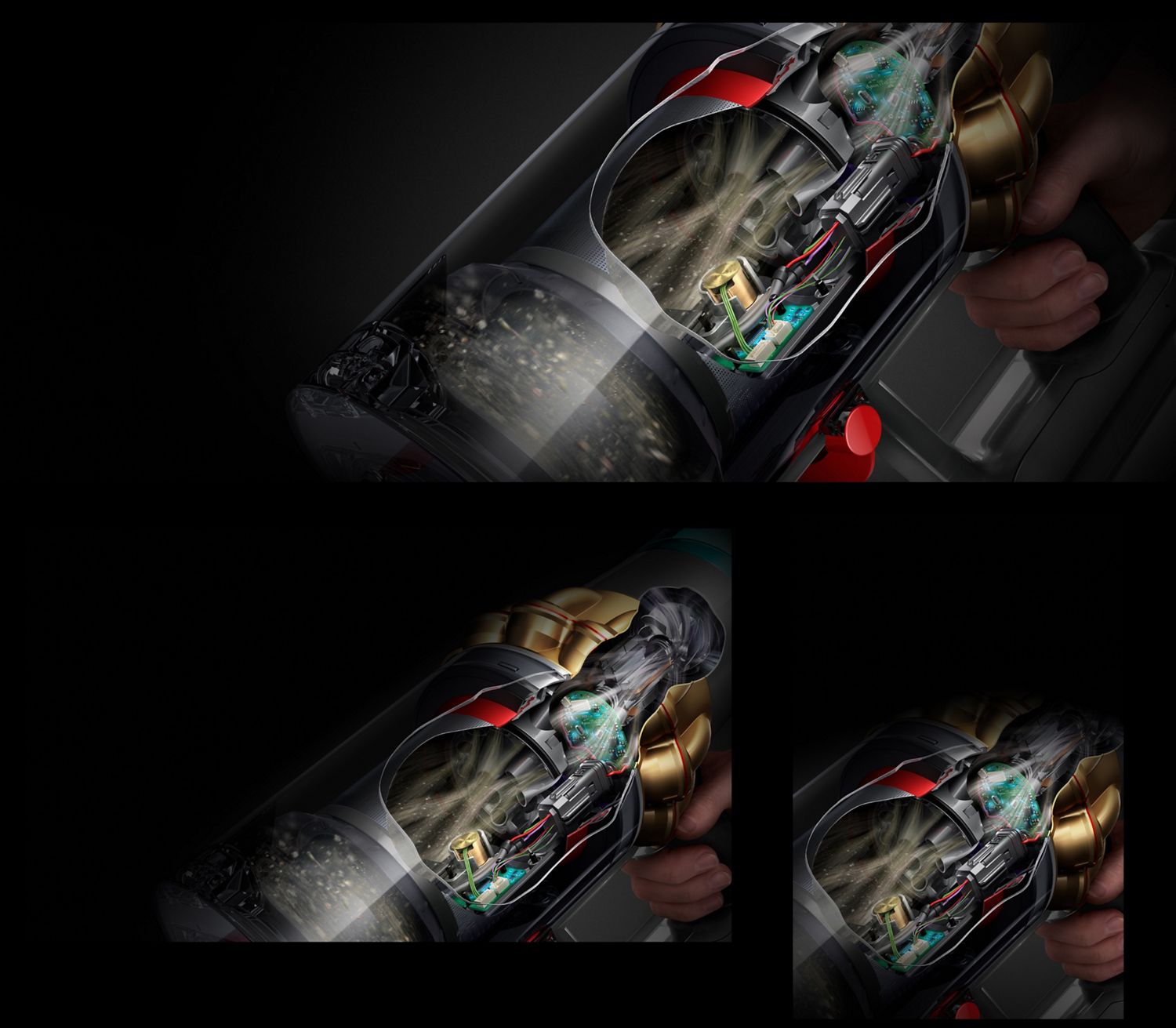 Dyson V15 detect absolute inlet and piezo sensor.