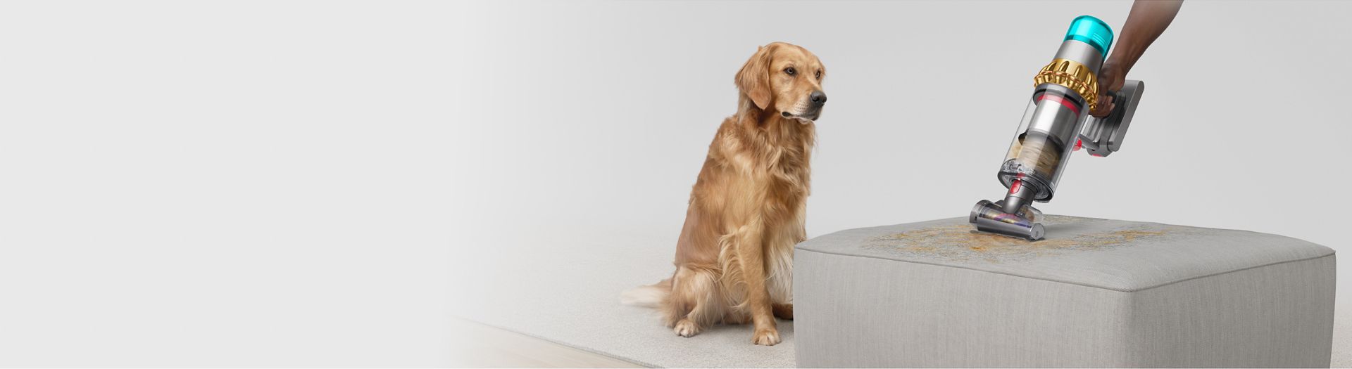 Un dettaglio dell’aspirapolvere Dyson V12 Detect Slim Absolute.
