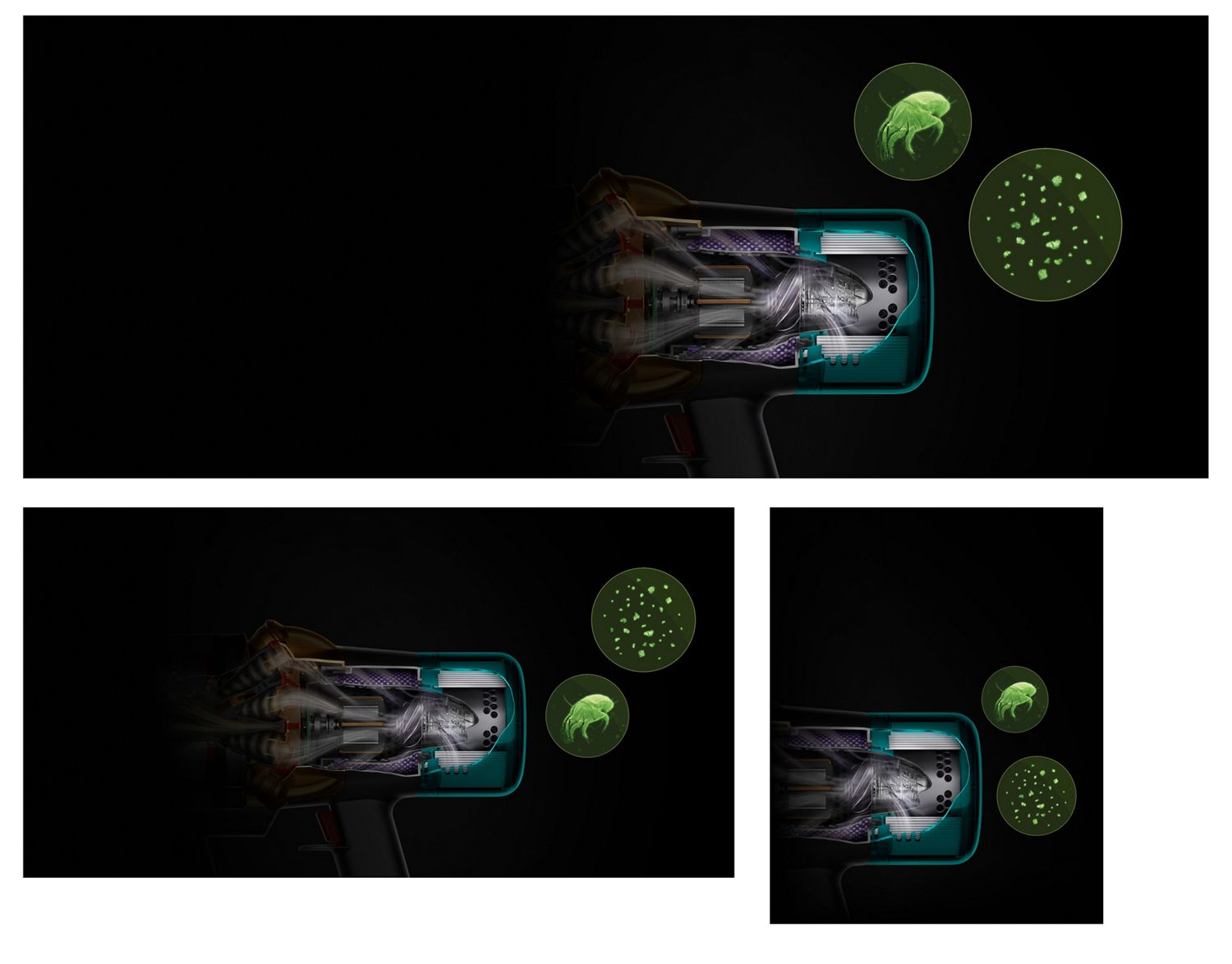 The filter inside the Dyson V15s Detect Submarine™ wet and dry vacuum cleaner.